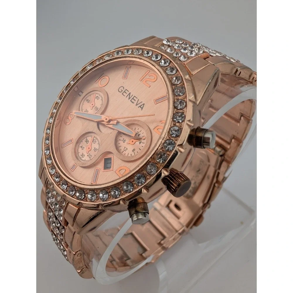Geneva Women's Quartz Watch Rose Gold 7.75